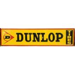 Dunlop tires embossed tin horizontal sign
