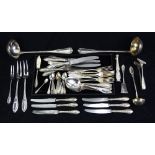 (lot of 181) August Wellner 80 silverplate flatware flatware service in a canteen