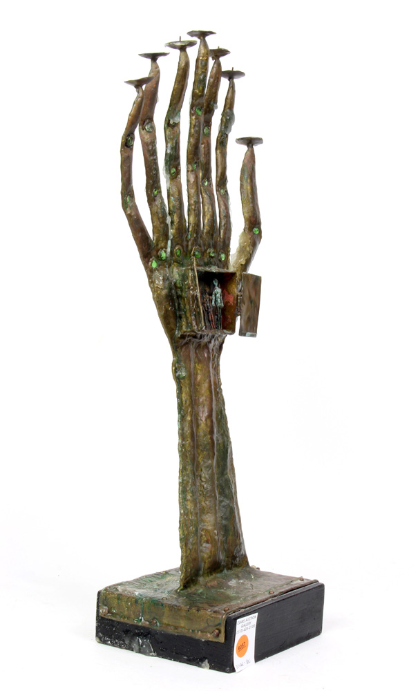 Pal Kepenyes Brutalist figural candelabra - Image 2 of 6