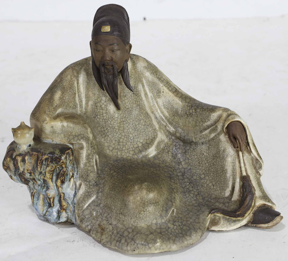 Chinese Shiwan Pottery Figure of Libai