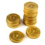 (lot of 38) Great Britain Sovereign gold coins, .2355 oz each, dates ranging from 1889-1931