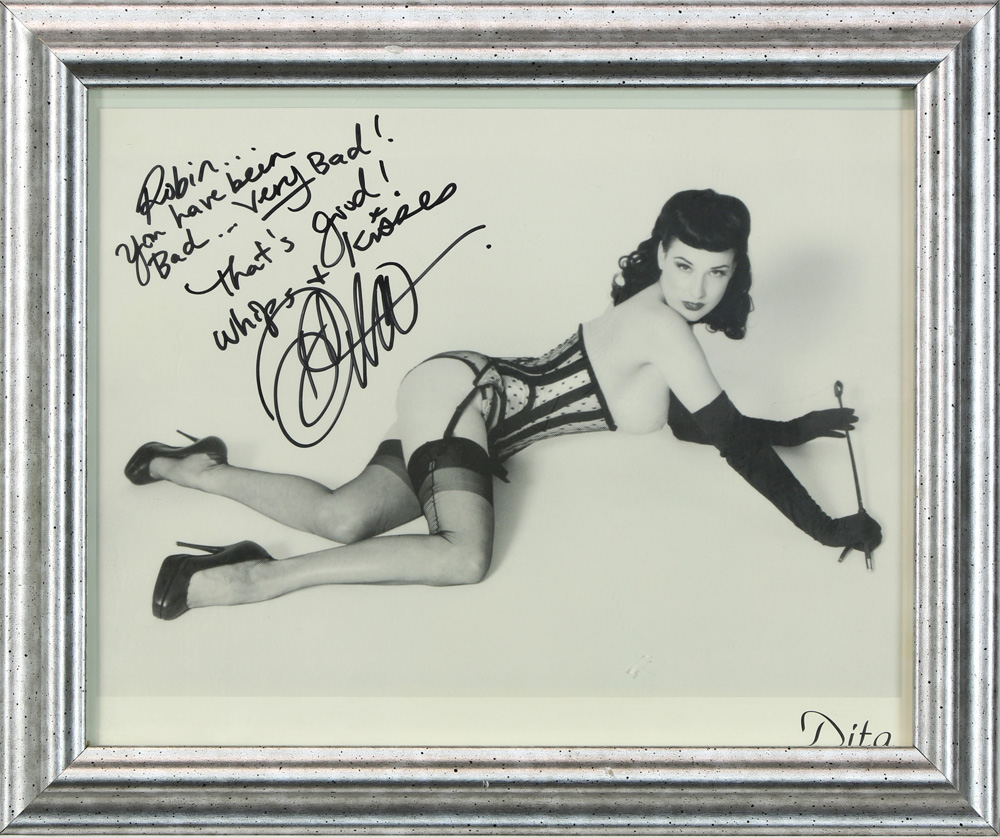 Signed photograph of Dita, signed Robin