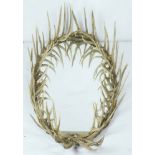 Provincial style horn framed mirror