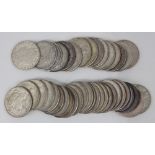 (lot of 40) Silver dollars made up of (36) Peace dollars and (4) Morgans dates