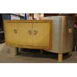 Moderne partial silvered cabinet
