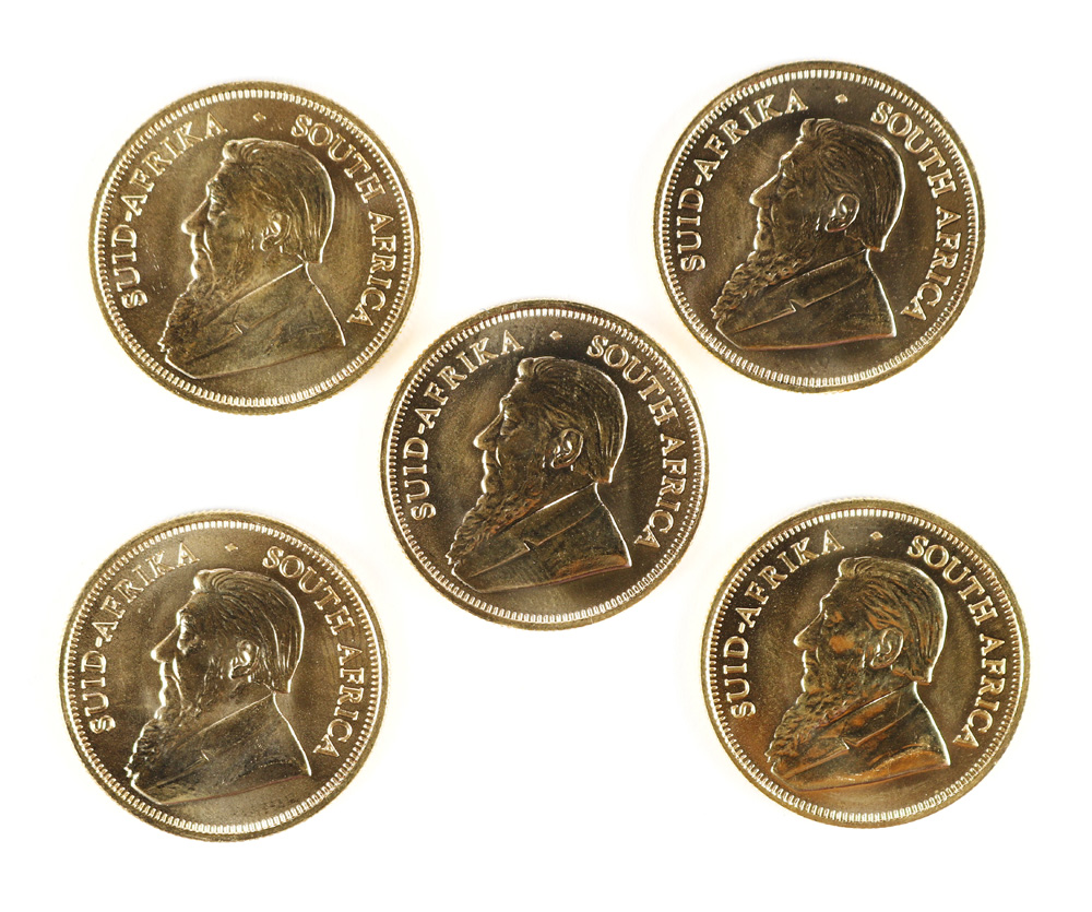 (lot of 5) 2010 1/2 ounce gold South African Krugerrands - Image 2 of 2