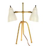 Mid-Century Modern brass desk lamp