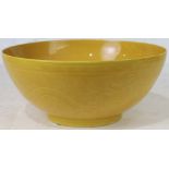 A Large Chinese Yellow Ground Bowl