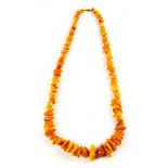 Chinese Strand of Amber Necklace