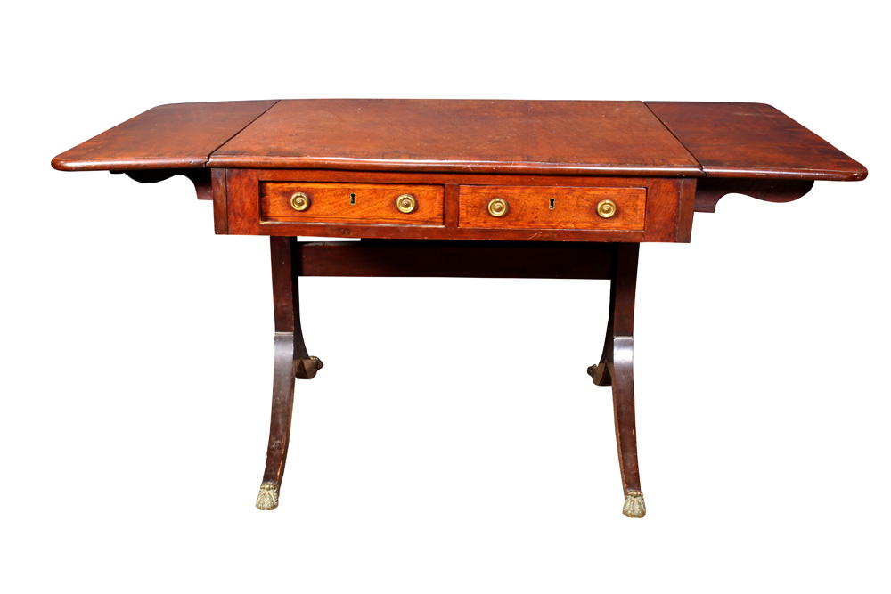 English Regency rosewood and mahogany table circa 1810 - Image 2 of 4