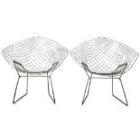 Pair of Harry Bertoia for Knoll Diamond chairs