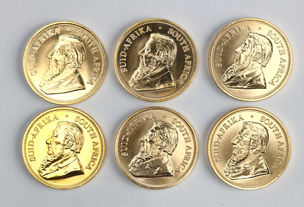 (lot of 6) 2010 1/2 ounce gold South African Krugerrands - Image 2 of 2