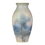 Rookwood pottery scenic decorated vase executed by Fred Rothenbush 1923