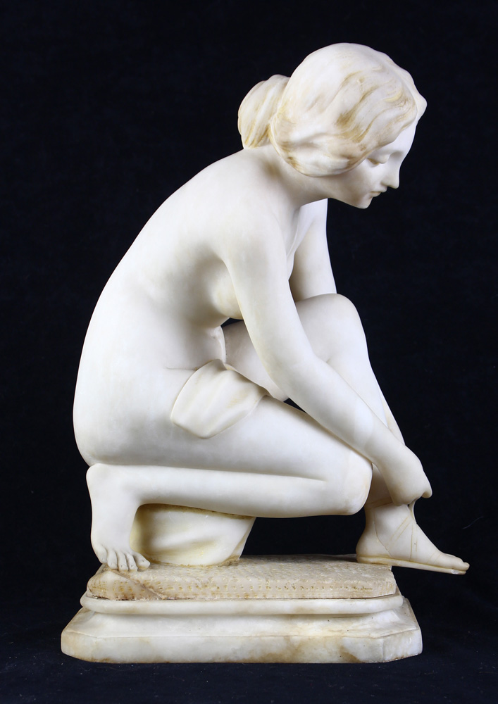 Italian alabaster figural sculpture after the antique