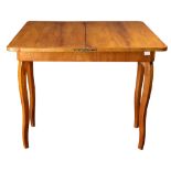 French marquetry decorated flip top table
