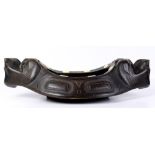 Pacific Northwest Tlingit or Haida carved wood grease bowl