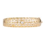 Diamond, 14k yellow gold bracelet