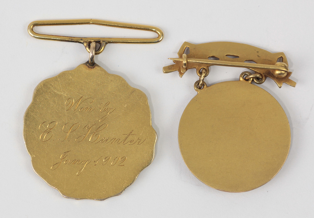 1902 Golf Club Washington Park 14k medal, won by E.J - Image 2 of 2