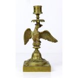 Brass Heraldic Eagle Candlestick, circa 1800
