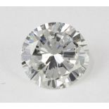 Unmounted round brilliant-cut diamond