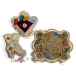 (lot of 3) Victorian Whimsy Haudenosaunee Confederacy (Iroquois 6 Nations) beadwork pin cushions