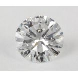 Unmounted round brilliant-cut diamond