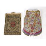 (lot of 2) Fine vintage beaded bags, circa 1920