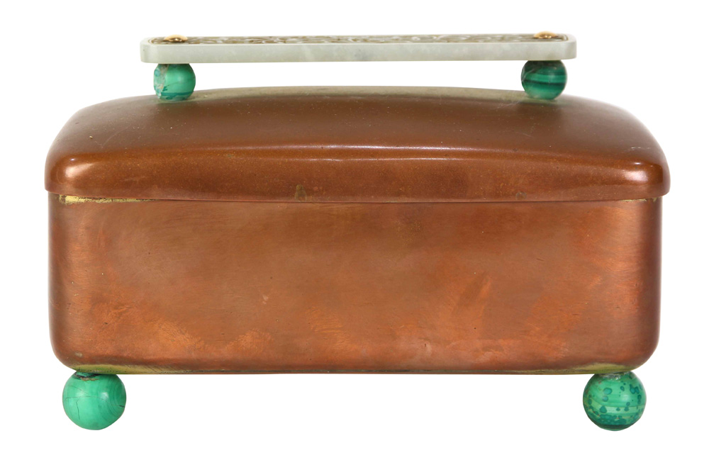 Marie Zimmerman hammered copper lidded box