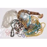 Collection of multi-stone, bead, gold, metal jewelry