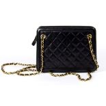 Chanel vintage Shoulder Zip Clutch with Tassel