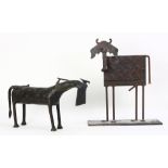 (lot of 2) Modern sculpture group