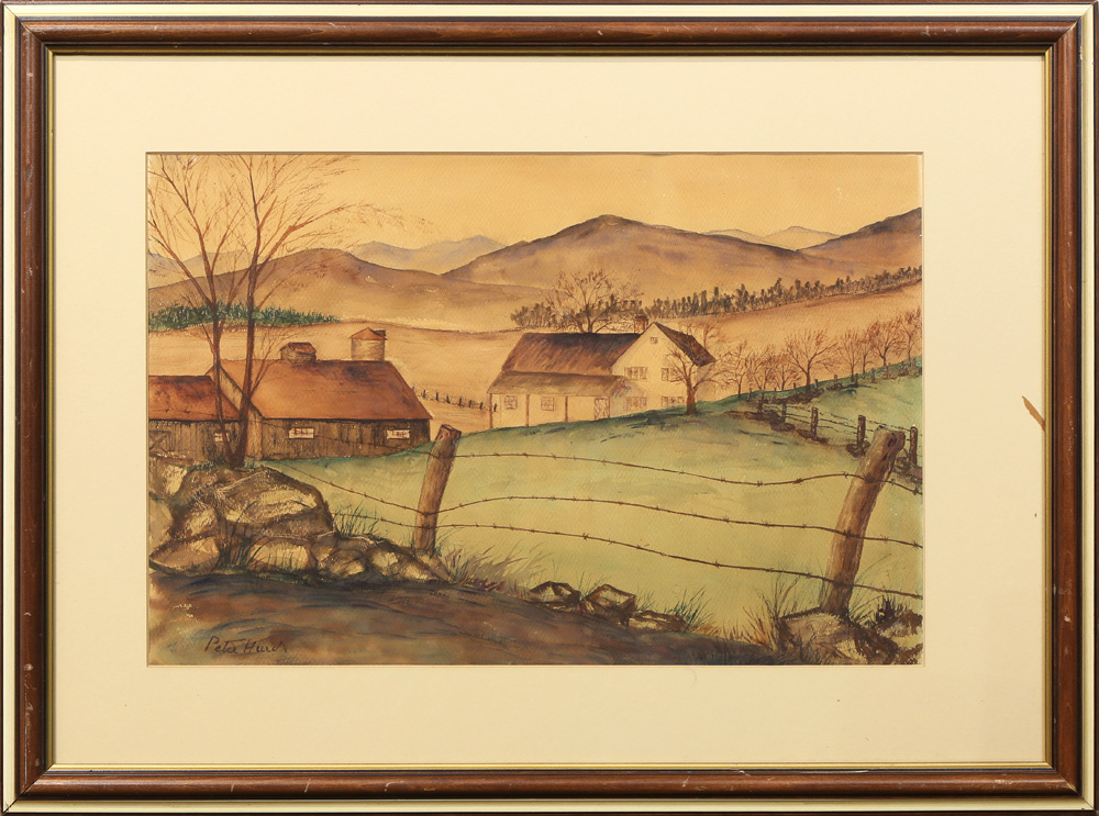 Watercolor, Peter Hurd - Image 2 of 4