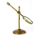 Brass magnifying glass with adjustible stand