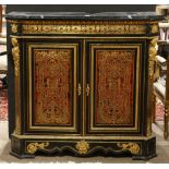 Napoleon III style ebonized parlor cabinet