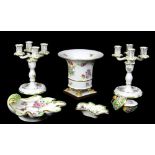 (lot of 6) Herend porcelain table articles group