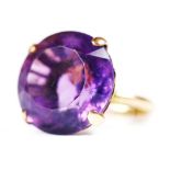 Amethyst, 14k yellow gold ring