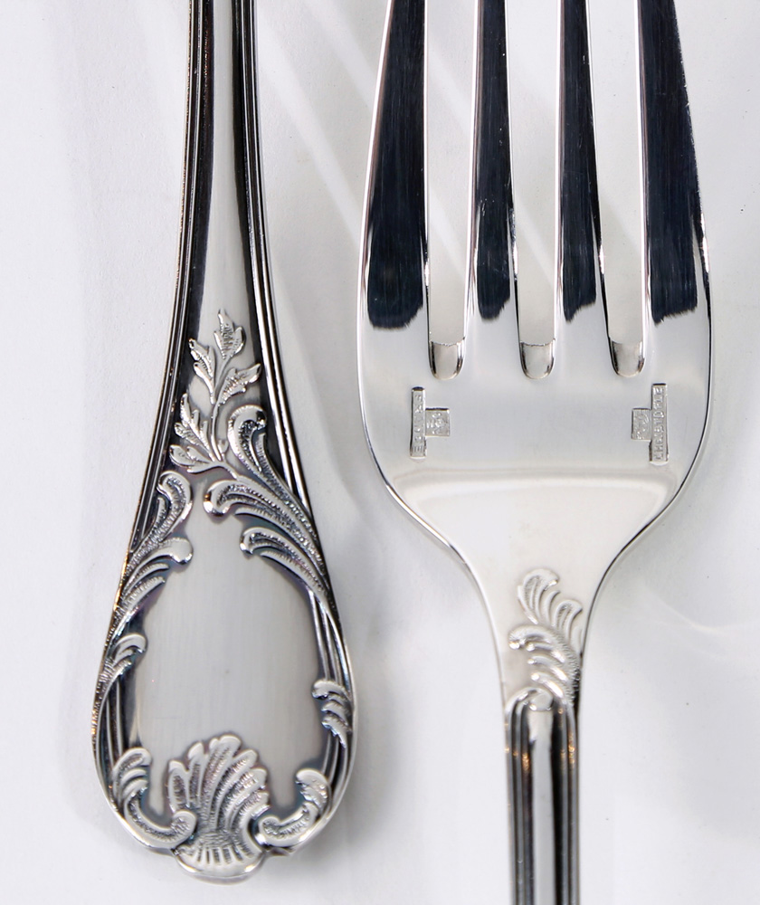 (lot of 10) Christofle Marly silverplate two place setting flatware set - Image 2 of 2