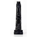 Tom Hans Argillite carved totem