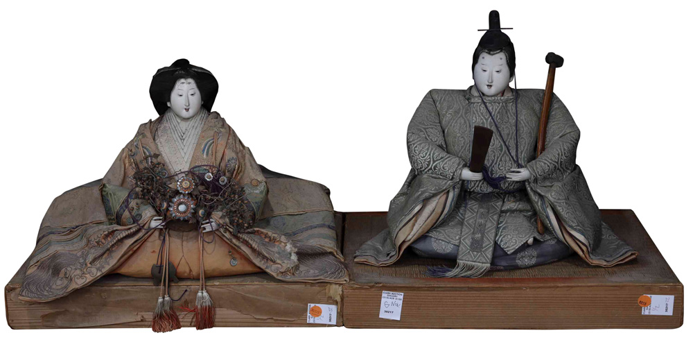Japanese pair of HINA-matsuri Dolls, 19c - Image 2 of 2