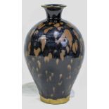 Chinese Russet-Splashed Black-Glazed Vase