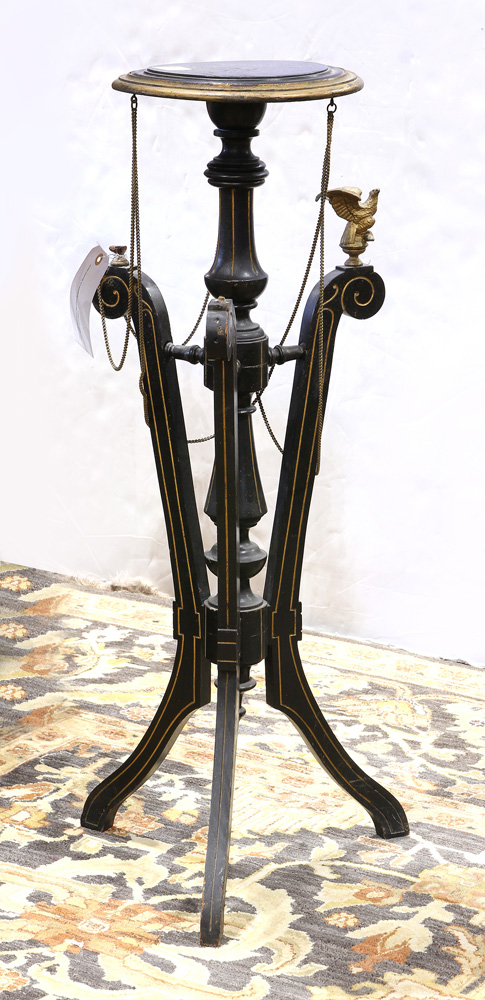 American Renaissance Revival ebonized plant stand circa 1880