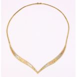 14k Tricolor necklace