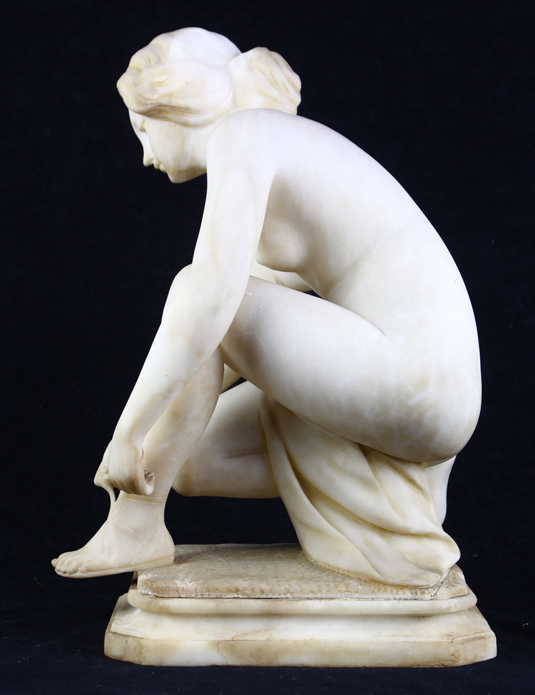 Italian alabaster figural sculpture after the antique - Image 3 of 8