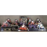 Japanese Miniature Hina-doll Set and Furniture