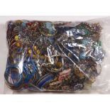 Collection of glass bead and costume jewelry