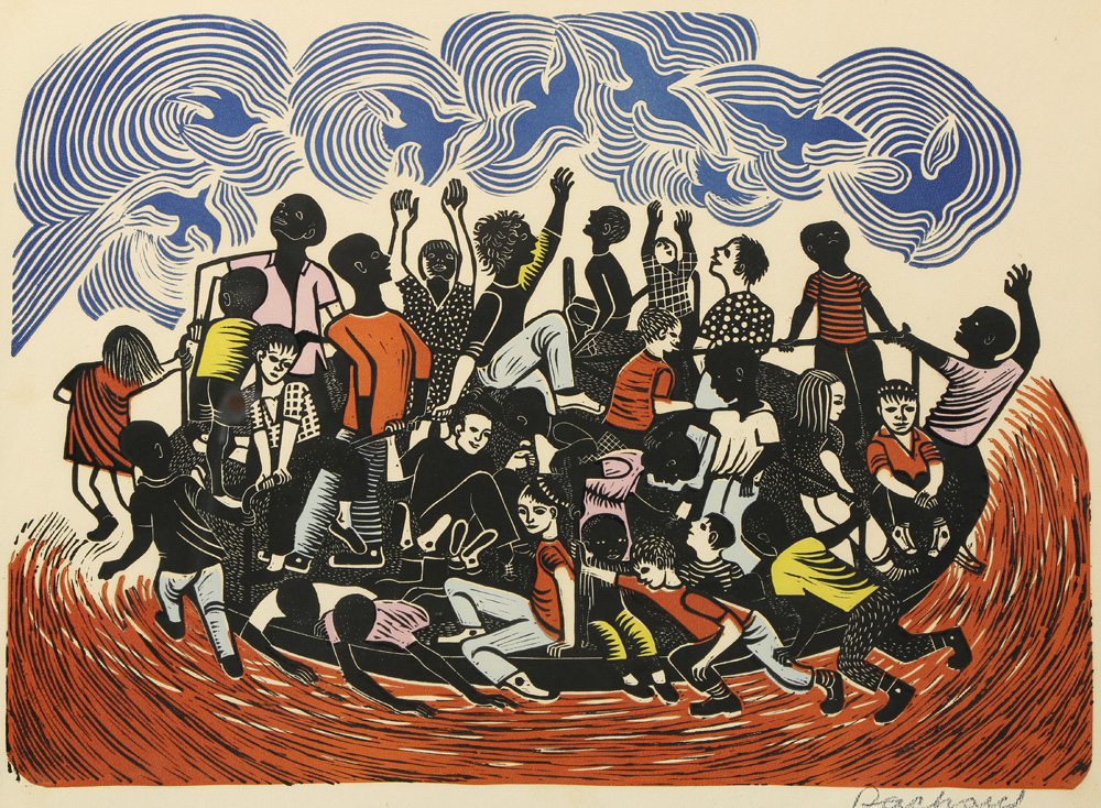 Print, Emmy Lou Packard, Dance Circle