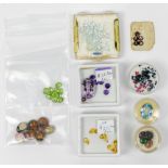Collection of unmounted multi-stones and buttons