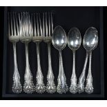 (lot of 12) Dominick & Haff Mazarin sterling silver partial flatware set