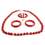 Collection of cinnabar jewelry