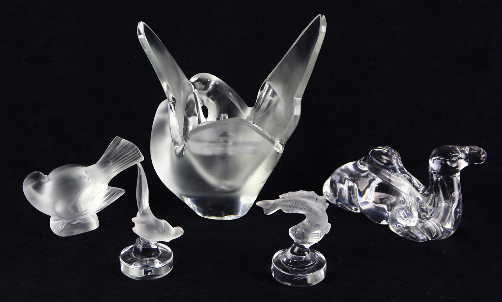 (lot of 5) Lalique figural groups - Image 2 of 7